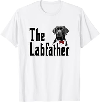 The Labfather Red Bow Tie Labrador Father's Day Dog Lover Men Women T-Shirt