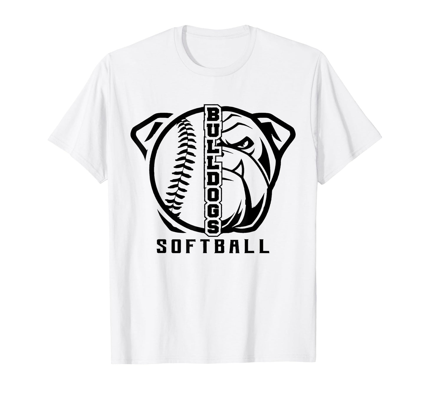 Bulldogs Baseball Softball High School Team Mascot Mom T-Shirt