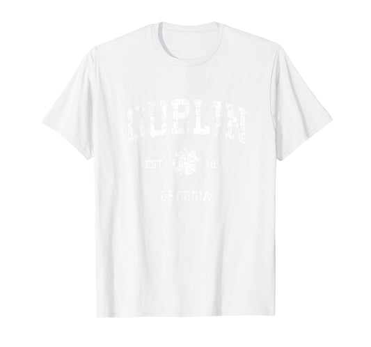 Dublin Georgia Vintage Shamrock Sports T-Shirt