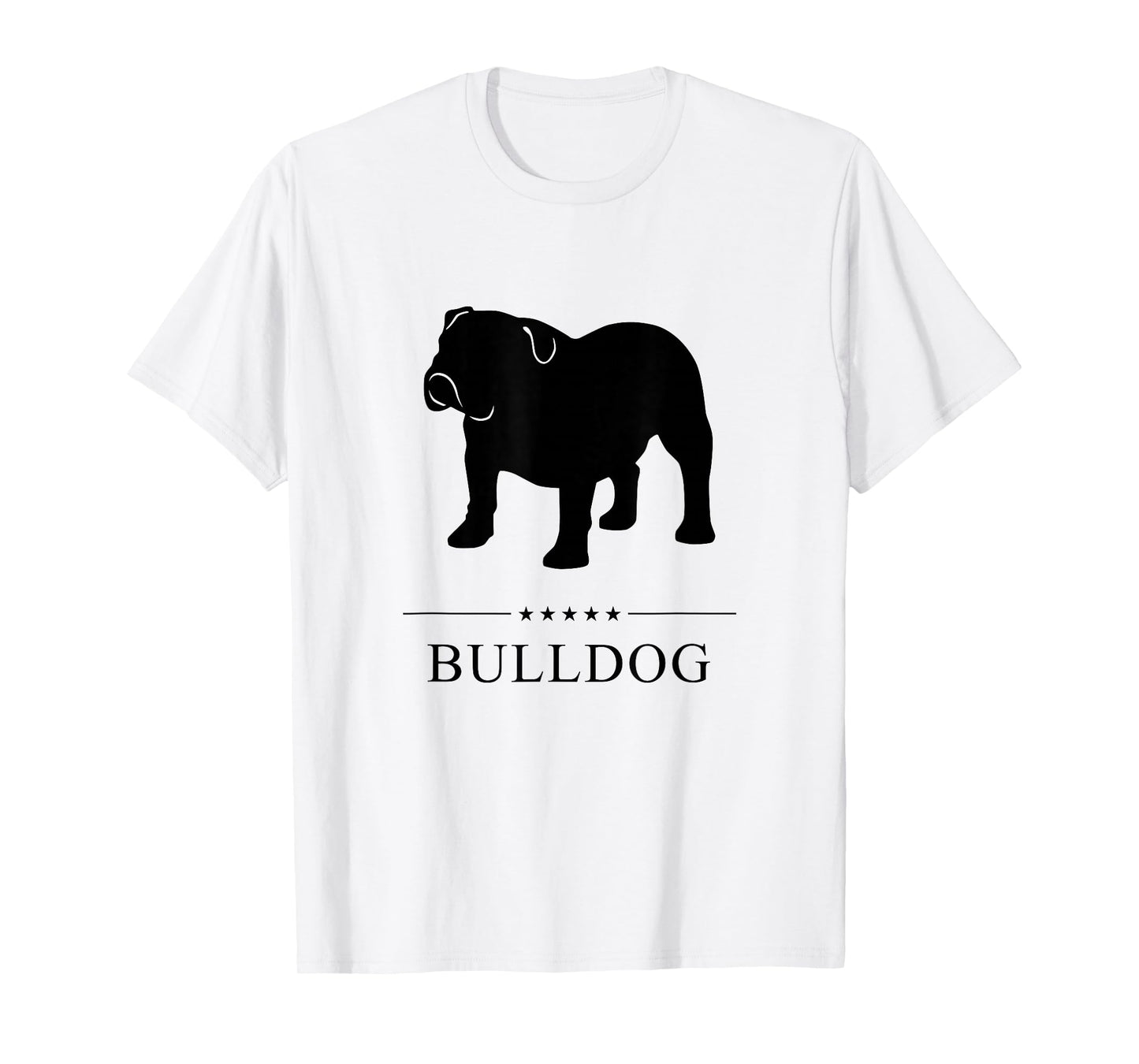 Bulldog Black Silhouette T-Shirt for Men Women Girls Kids