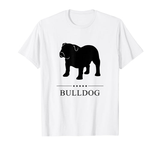 Bulldog Black Silhouette T-Shirt for Men Women Girls Kids