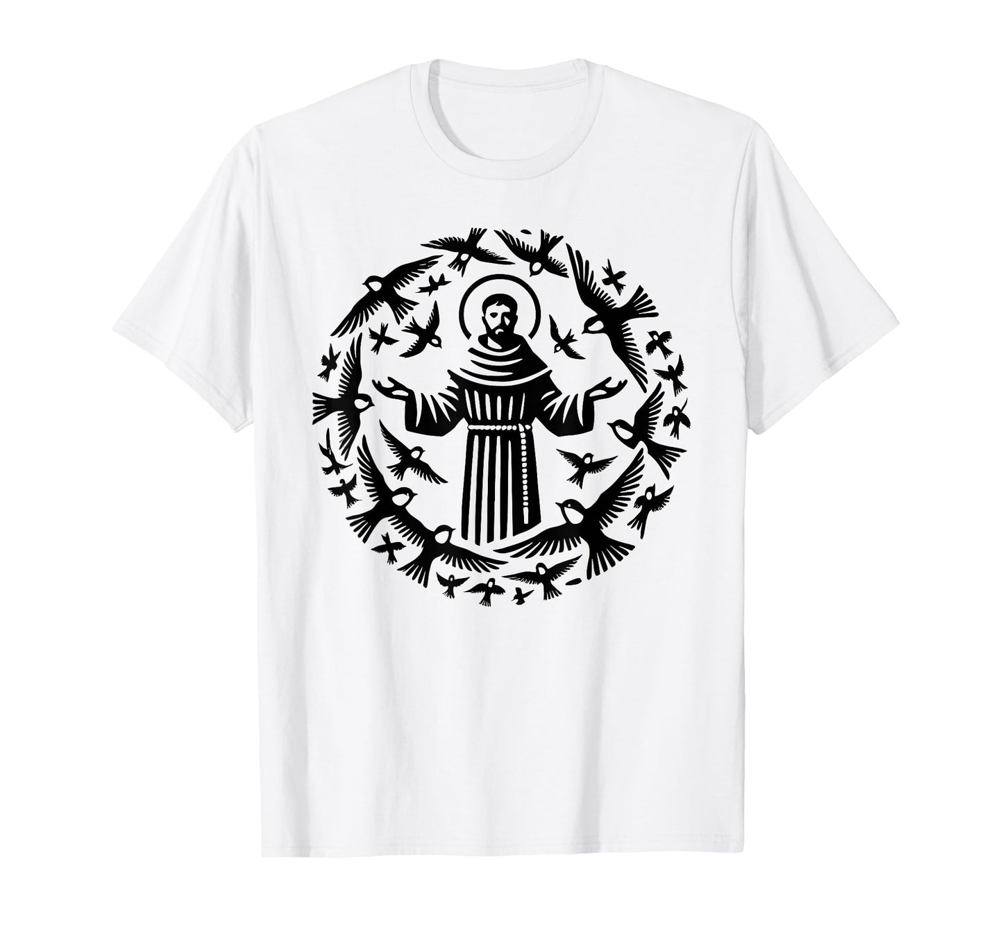 St Francis of Assisi Patron Saint of Animals Birds T-Shirt
