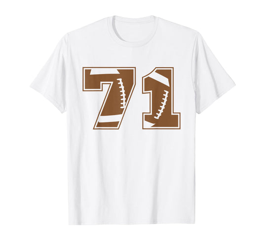 Football 71 Jersey Number T-Shirt