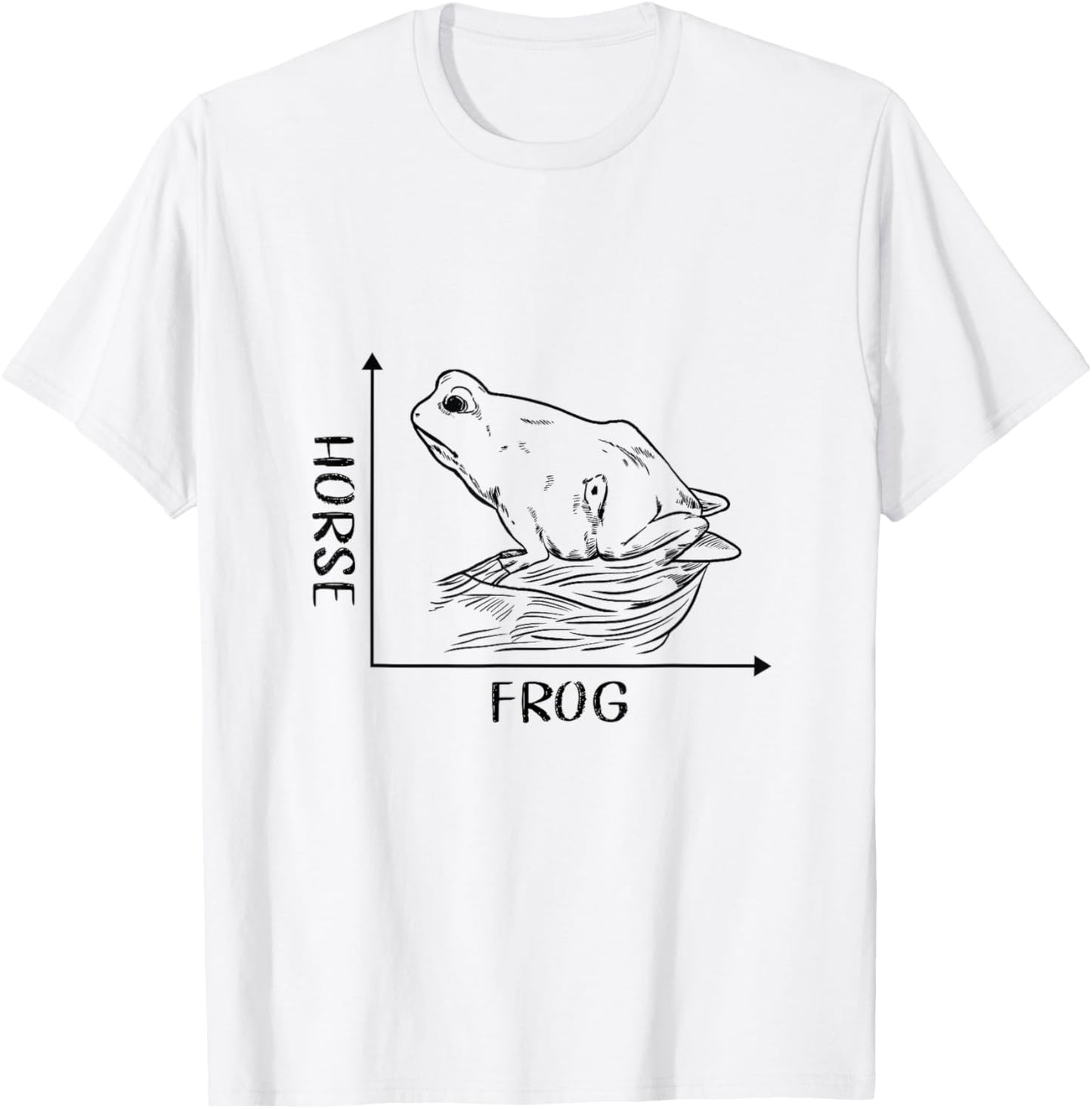Frog Horse Optical Illusion Math Graph Drawing Philosopher T-Shirt