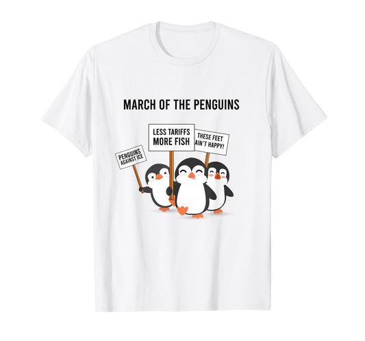 Penguins Protest March T-Shirt