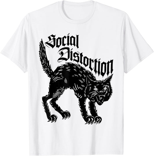 Social Distortions Black Cat Meow T-Shirt