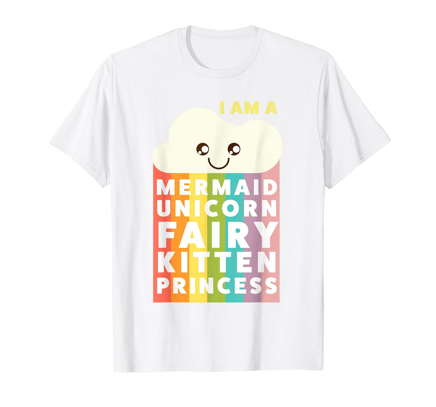 I Am A Mermaid Unicorn Fairy Kitten Princess Cute T Shirt T-Shirt