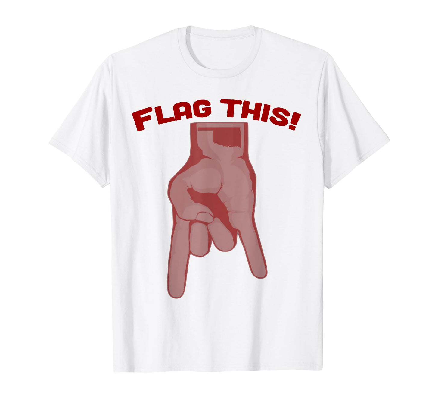 Flag This Oklahoma Upside Down Horns T-Shirt