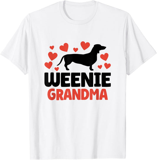 Cute Weenie Grandma Mothers Day Dachshund Wiener Dog Novelty T-Shirt
