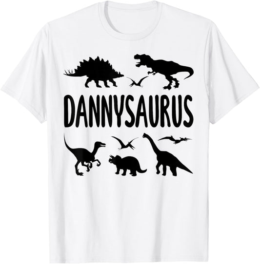 Dinosaur T Rex Danny Dannysaurus Boys Dino Name T-Shirt