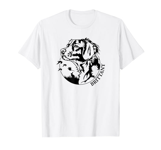Proud Brittany hunting dog Brittany Spaniel portrait Men Women T-Shirt