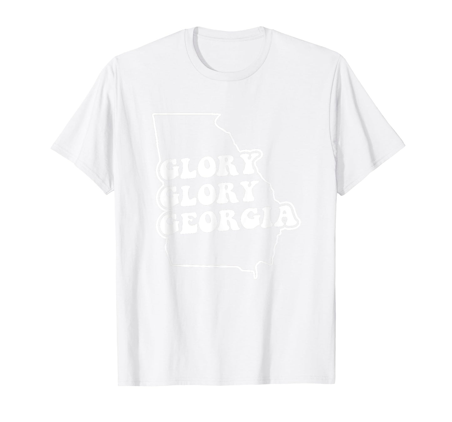 Georgia fans fight song, cute Glory white on red T-Shirt