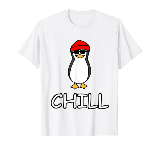 Chill Penguin T-Shirt for Boys Girls Men Women T-Shirt