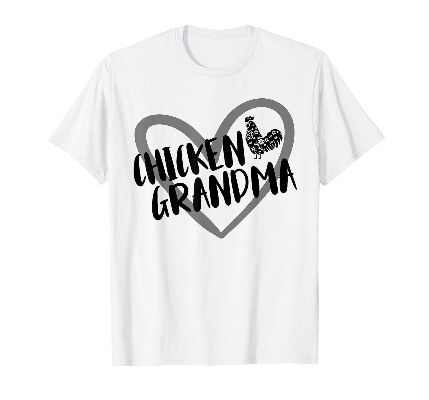 Chicken Grandma Heart Farmer Funny Chicken Lover T-Shirt