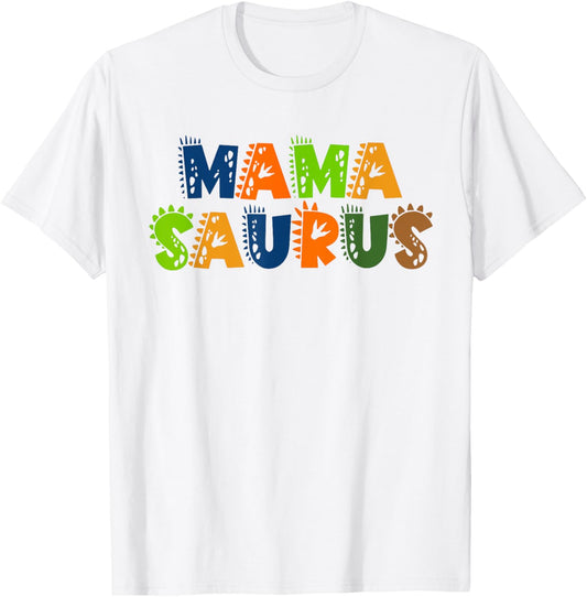 Mama Saurus Dad Dinosaur Birthday Family Matching T-Shirt