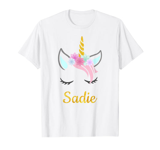 Sadie Unicorn Name Shirt for Sadie