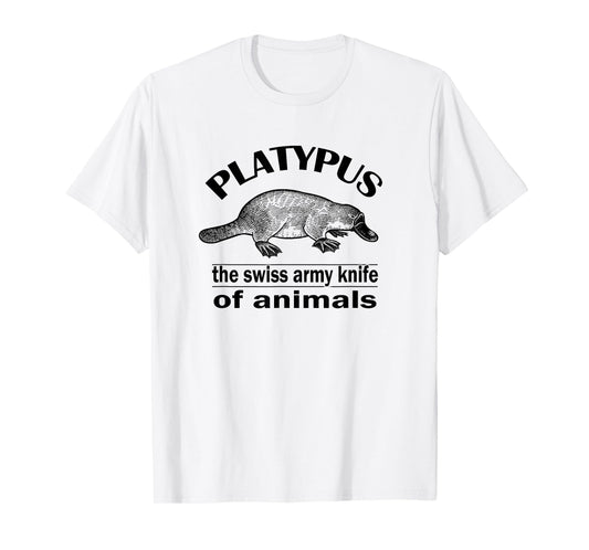 Retro Vintage Swiss Army Knife Platypus Lover T-Shirt
