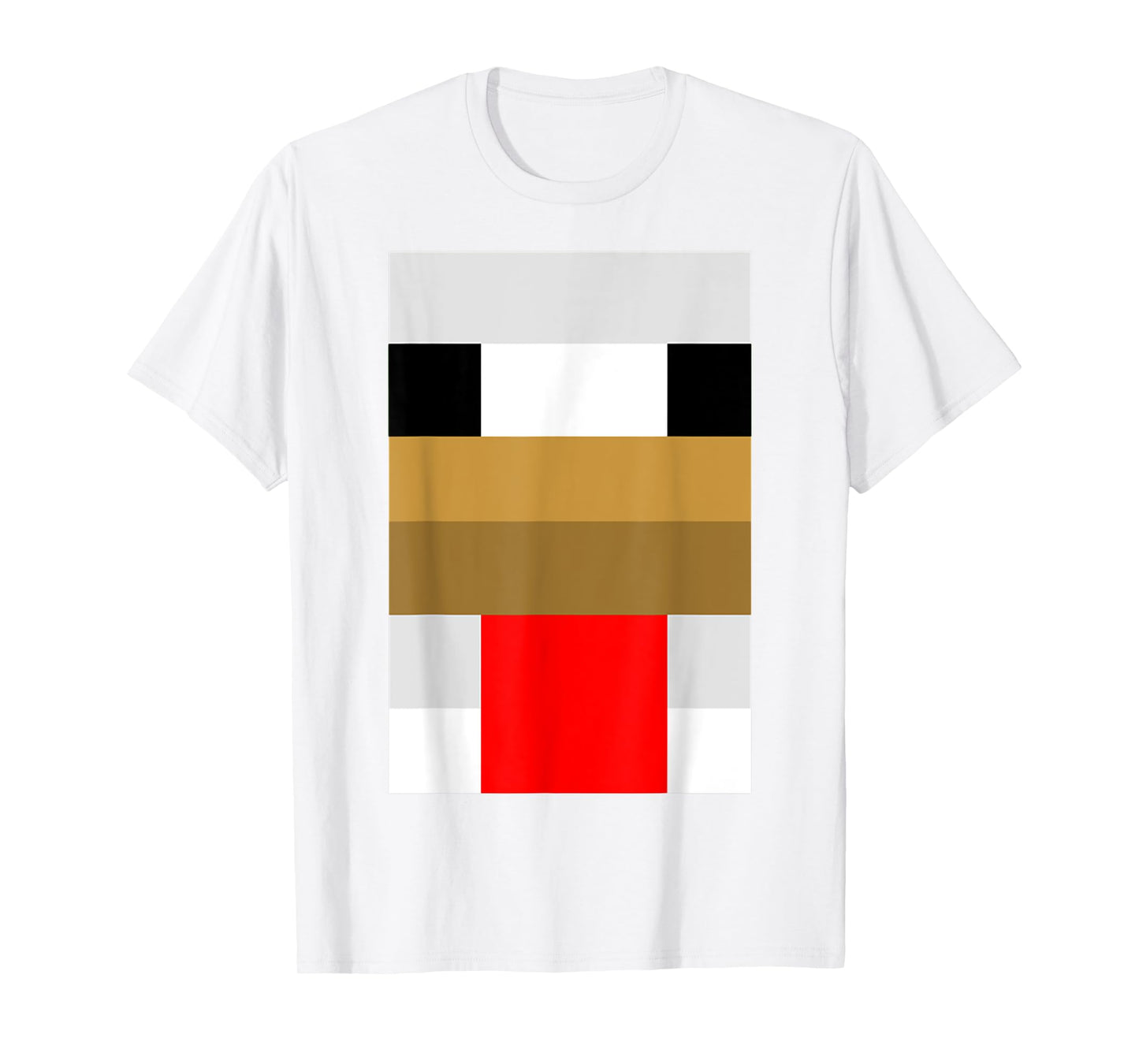 Funny Easy Halloween Costume White Chicken Pixel T-Shirt