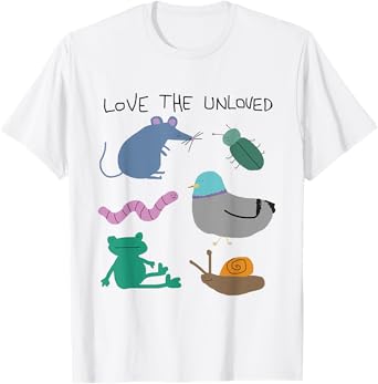 Cute Love The Unloved Pigeon Rat Frog Funny Animal Lover T-Shirt