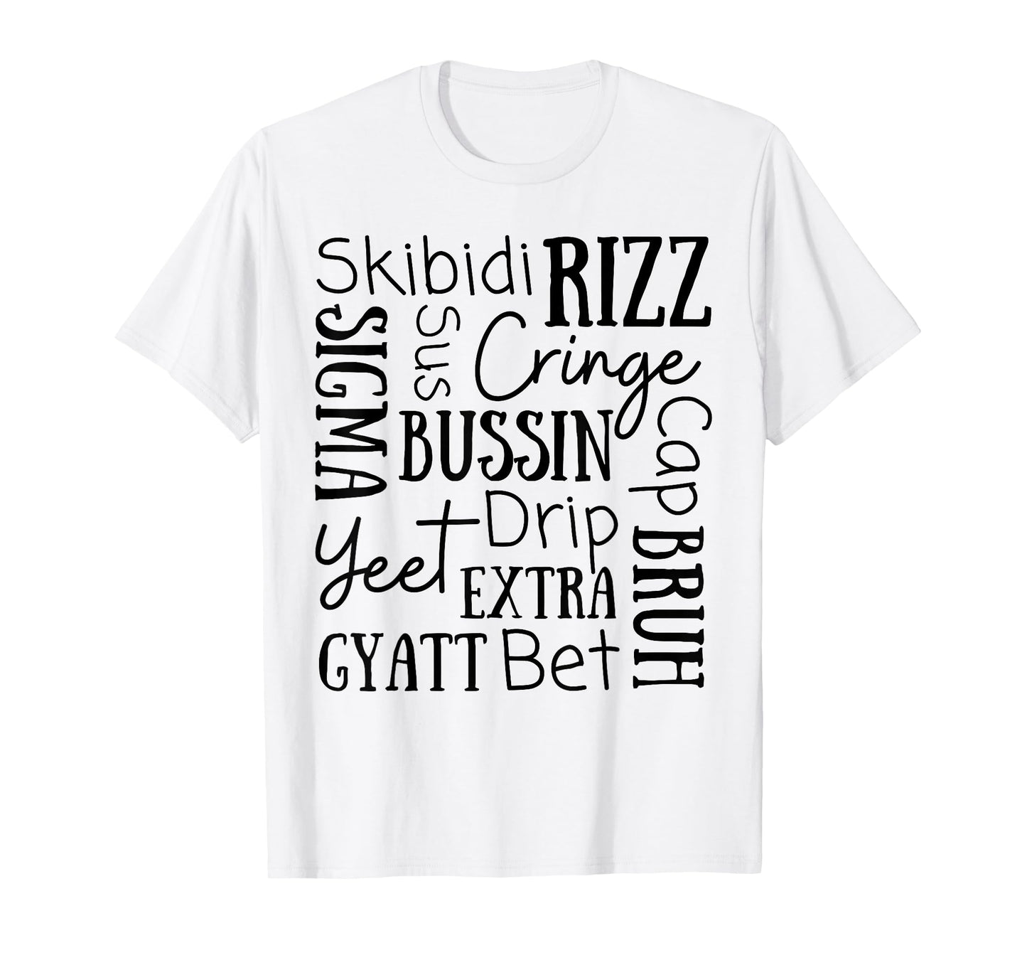 Skibidi Rizz Funny Kids Rizz Bussin Gen Z Christmas Young T-Shirt