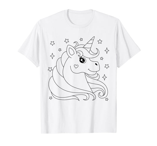 Unicorn mandala to color for children T-Shirt