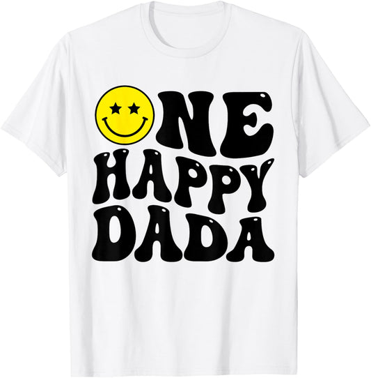Dada One Happy Dude Dada 1st Birthday Family Matching T-Shirt