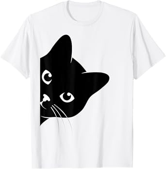 Cute Peeking Cat Adorable Kitten for Women Men Kids T-Shirt