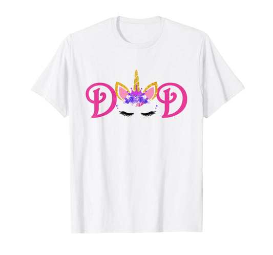 Unicorn Dad Outfit Father of the Unicorn Birthday Daddy T-Shirt