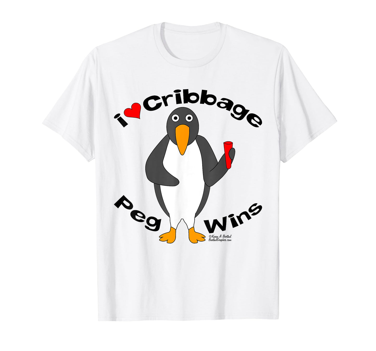 Cribbage Peg Wins Funny Card Game T-Shirt