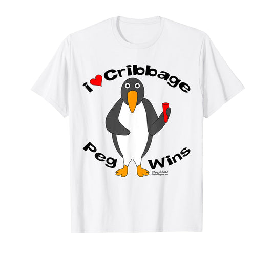 Cribbage Peg Wins Funny Card Game T-Shirt