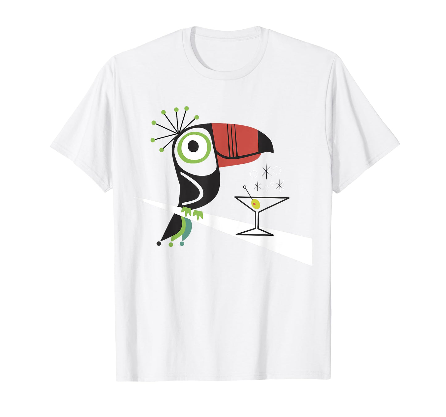 Mid Century Modern Toucan Tiki T-Shirt T-Shirt