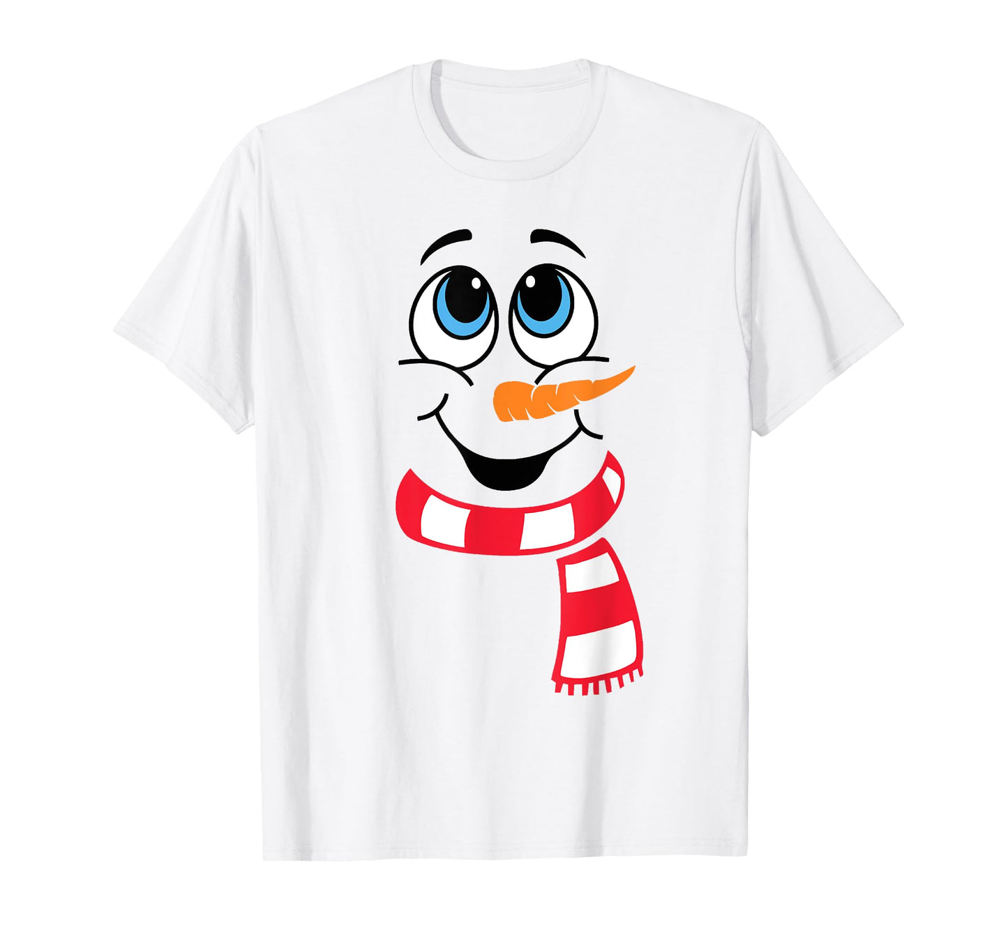 Funny Snowman Face Xmas Pajamas Merry Christmas Men Boys T-Shirt