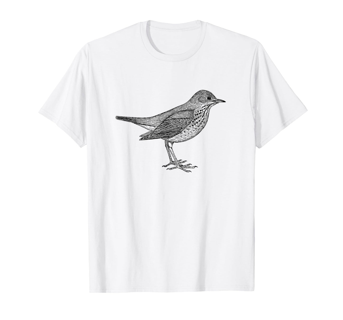 Hermit Thrush Bird Graphic Birdwatching T-Shirt