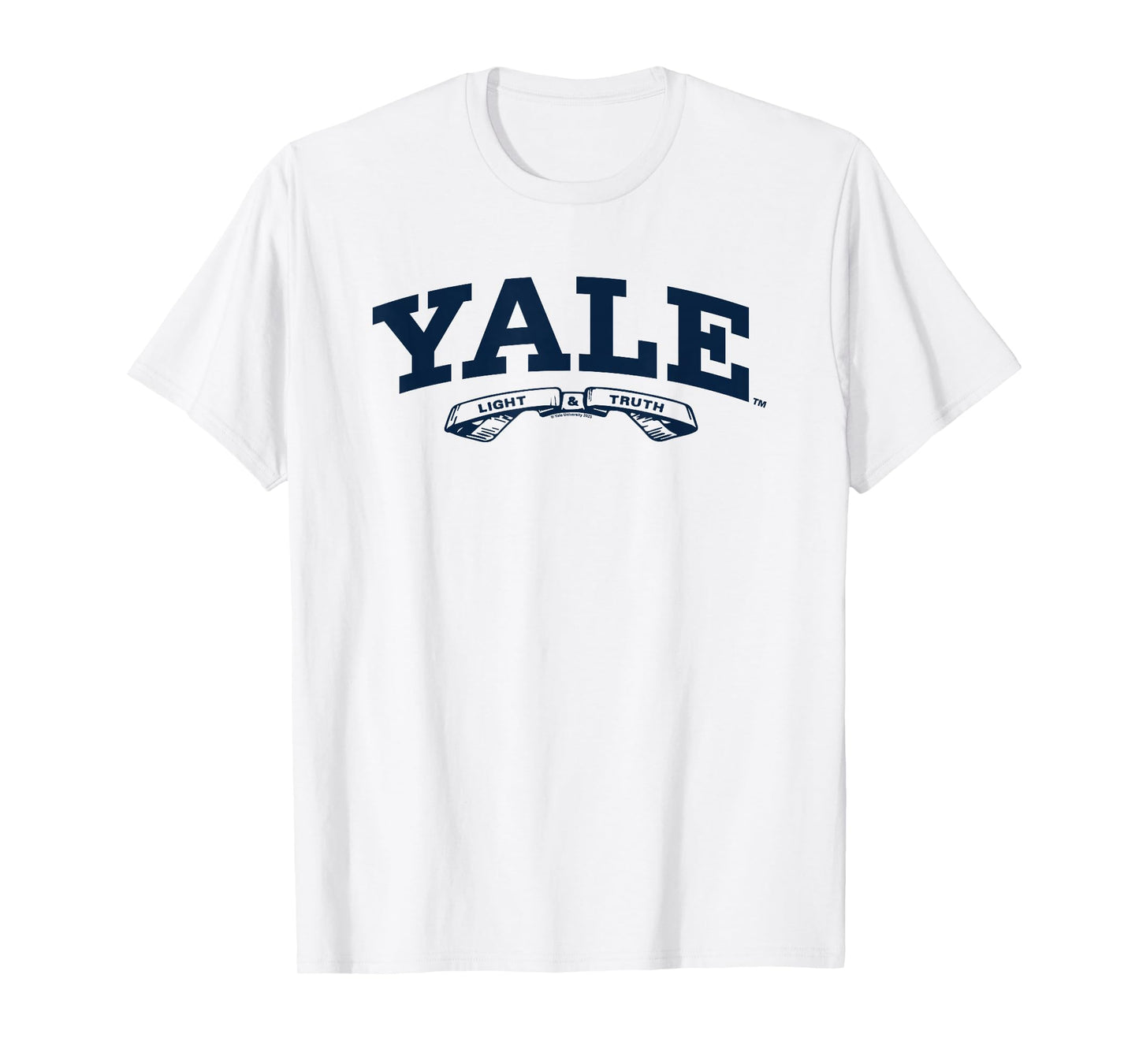 Yale University Light And Truth Big Varsity Logo T-Shirt