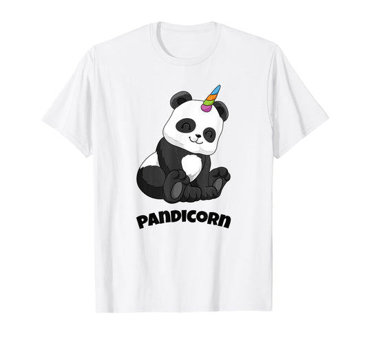 Pandicorn Unicorn Shirt Panda Lover Bear Rainbow Girl T-Shirt