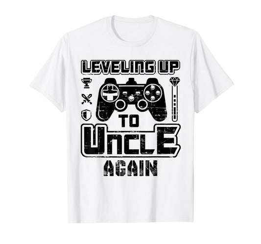 Leveling Up To Uncle Again Pregnancy Announcement T-Shirt