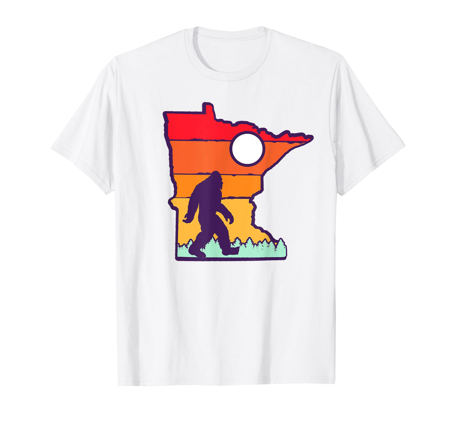 Minnesota Vintage Outdoor Bigfoot State Sasquatch Team Retro T-Shirt
