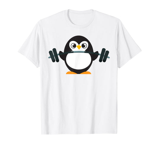 Cute Penguin Weightlifting Shirt - A Perfect Fitness Present T-Shirt