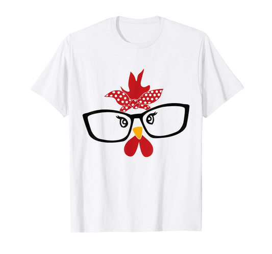 Chicken Costume Halloween Chicken Face Rooster Funny T-Shirt