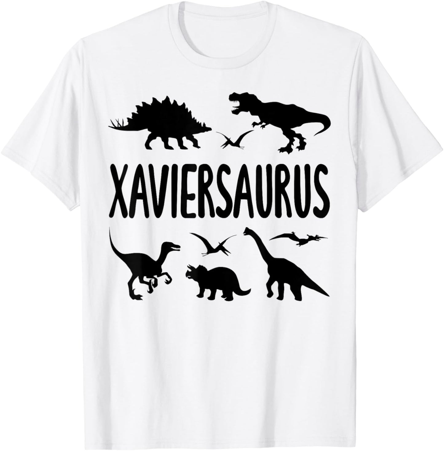 Dinosaur T Rex Xavier Xaviersaurus Boys Dino Name T-Shirt