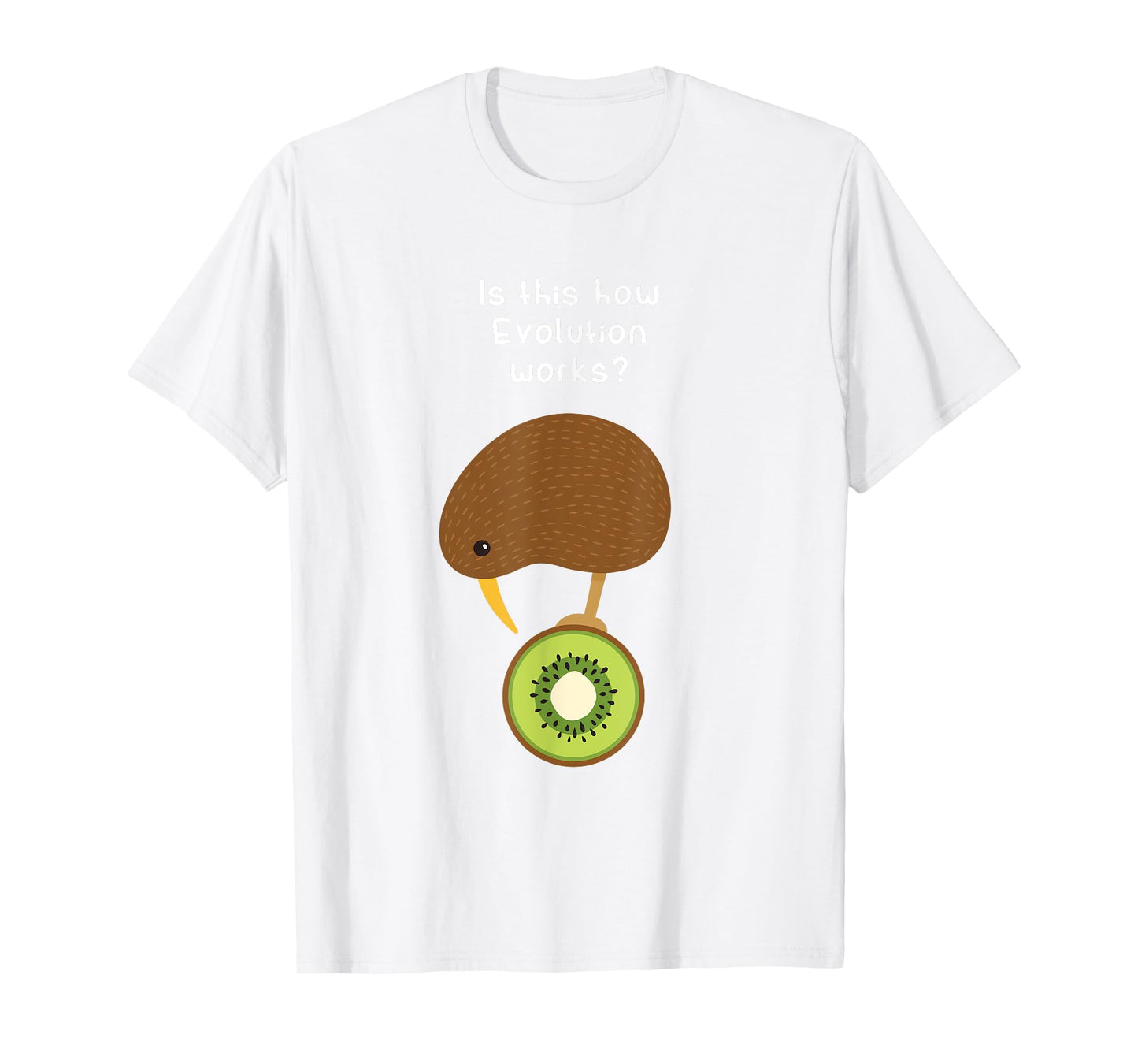 Kiwi Bird Evolution Funny Kiwi Fruit Pun Gift T Shirt T-Shirt