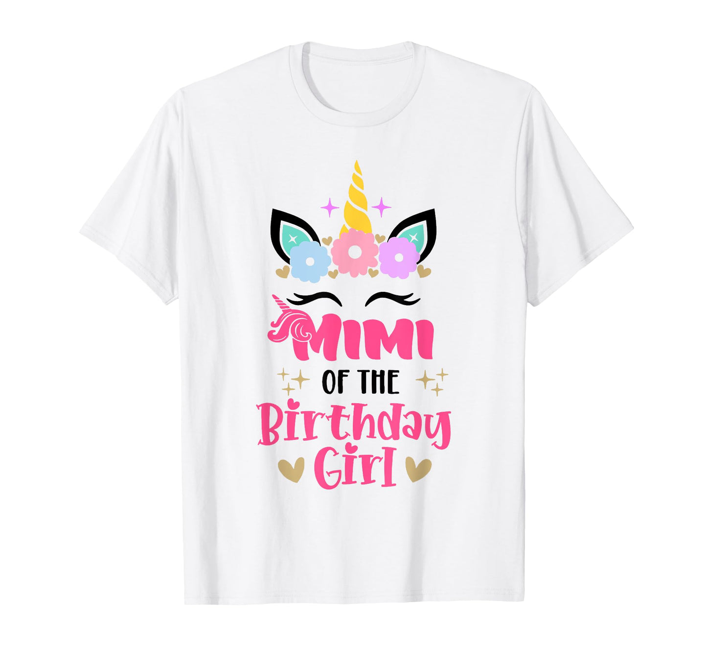 Mimi Of The Birthday Girl Family Matching Unicorn Birthday T-Shirt