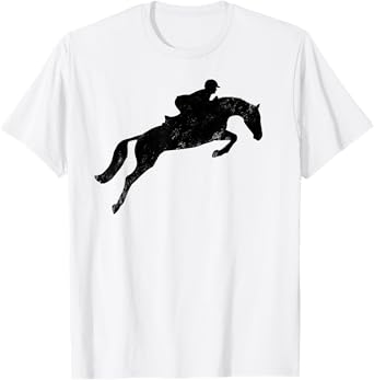 Horse Riding English Equestrian Hunter Jumper Shirt Grunge T-Shirt