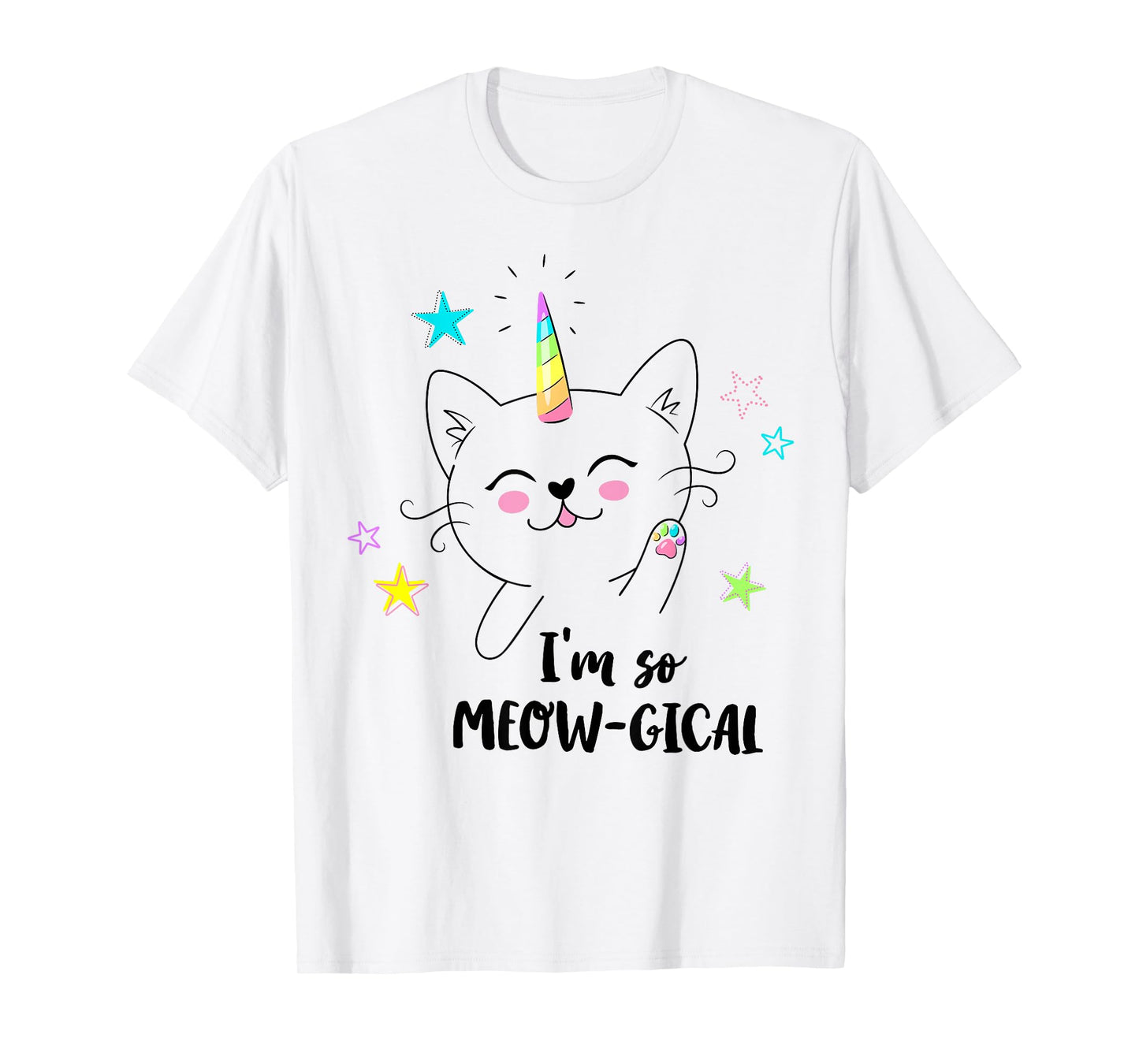 Caticorn cute kitty kids I'm so meow-gical funny cat unicorn T-Shirt