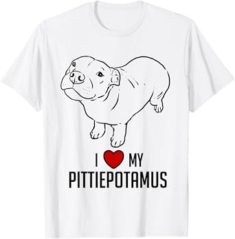 Funny Pitbull, Pitbull Humor, Pittiepotamus, Pitbull Hippo T-Shirt