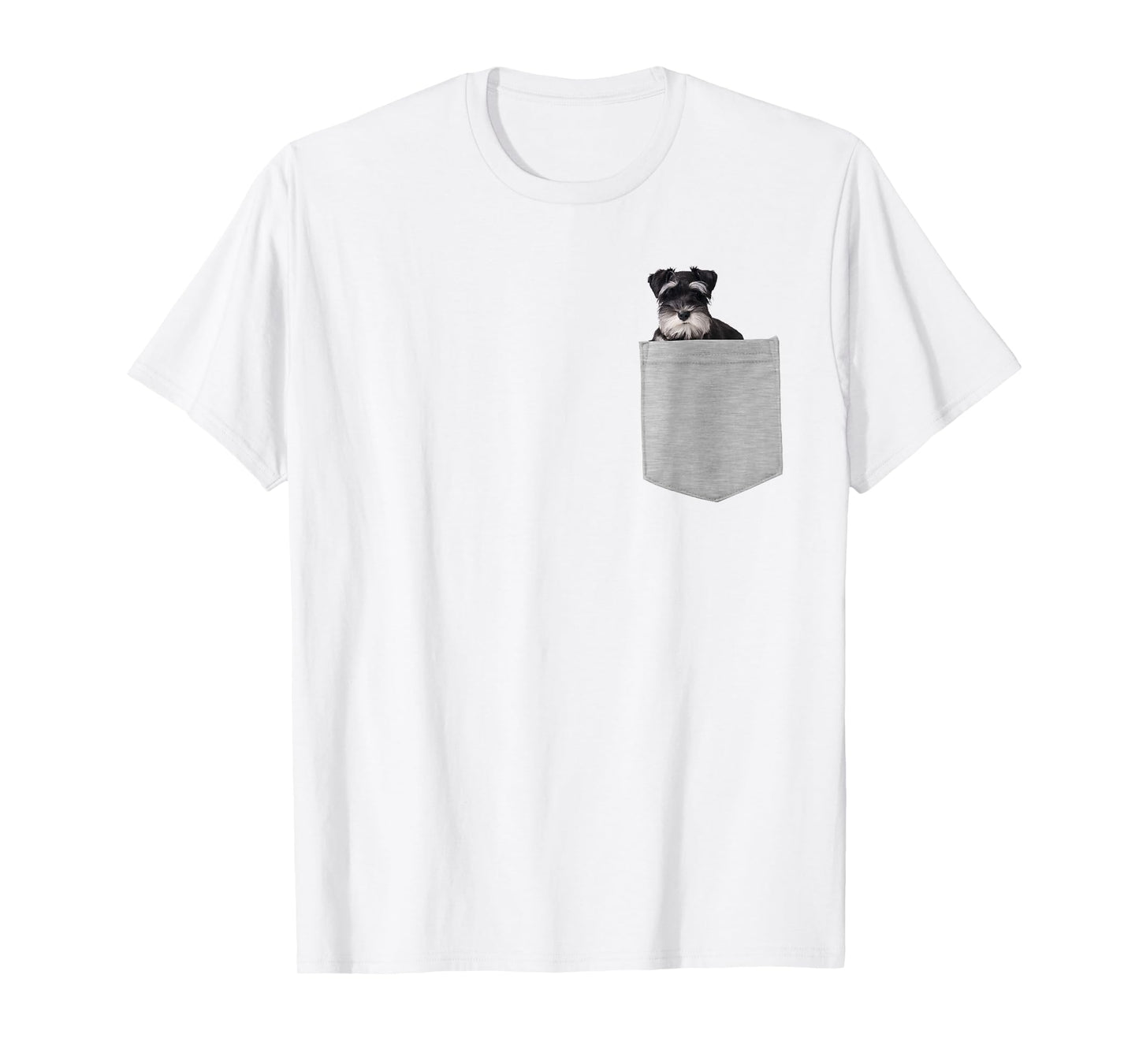 Dog in Your Pocket Miniature Schnauzer T-Shirt for Men Women Girls Kids