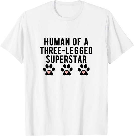 Three Legged Pet Owner Club Tripod Dog Cat T-Shirt