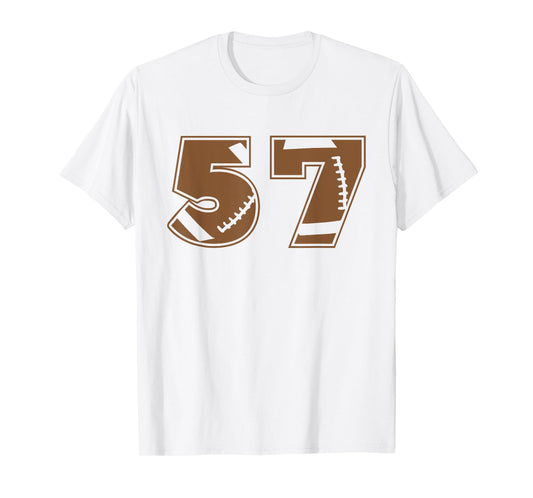 Football 57 Jersey Number T-Shirt