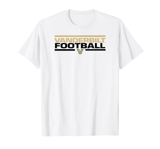 Vanderbilt Commodores Football Tackle White T-Shirt