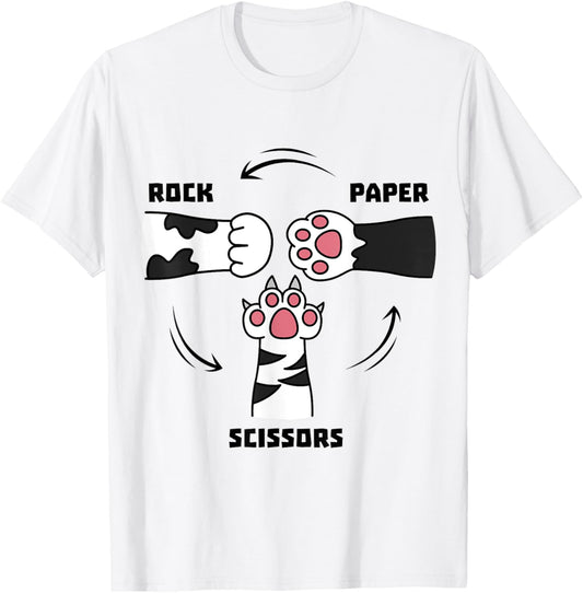 Rock Paper Scissors Cat Paws T-Shirt